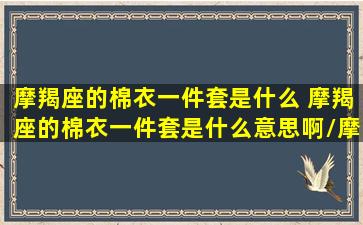 摩羯座的棉衣一件套是什么 摩羯座的棉衣一件套是什么意思啊/摩羯座的棉衣一件套是什么 摩羯座的棉衣一件套是什么意思啊-我的网站